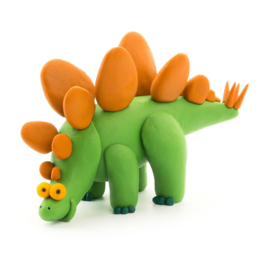 Hey Clay Dino's | Stegosaurus - Brachiosaurus - Pachycephalosaurus | Kleiset | 6 potjes