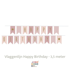 Vlaggenlijn Happy Birthday | Jabadabado