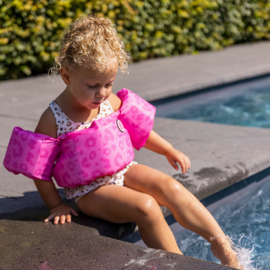 Puddle Jumper  Neon Roze Panterprint 2-6 jaar | Swim Essentials