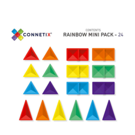 Connetix Rainbow Mini Pack | Magnetische tegels | 24 stuks