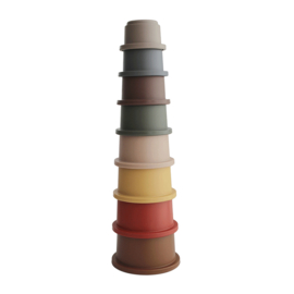 Mushie stapeltoren | Stacking Cups Retro