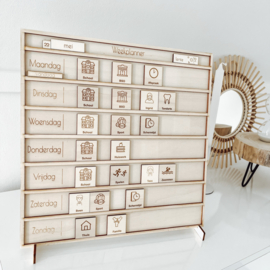 Houten Weekplanner inclusief 46 pictogrammen