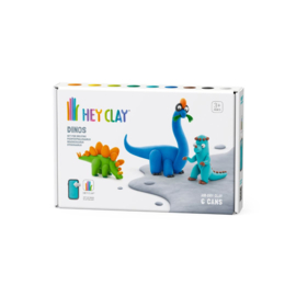 Hey Clay Dino's | Stegosaurus - Brachiosaurus - Pachycephalosaurus | Kleiset | 6 potjes