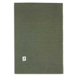 Ledikantdeken Pure Knit Leaf Green 100 x 150 cm | Jollein