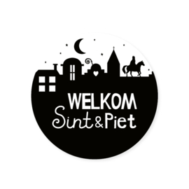 Raamsticker Welkom Sint & Piet
