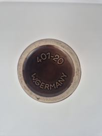 West-Germany Scheurich vaas met oor bruin/oranje 401-20