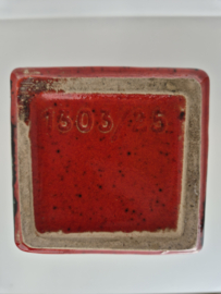 West-Germany Ü-Keramik vaas rood/groen 1303-25
