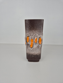 East-Germany Strehla vaas bruin/oranje