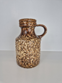 West-Germany Scheurich vaas met oor 489-23 bruin/beige