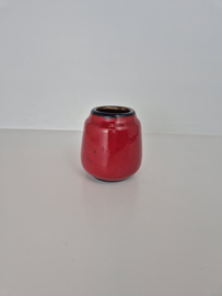 West-Germany Scheurich vaas 552 rood met blauw randje