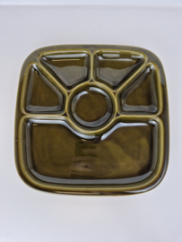 Fondue bord groen vierkant