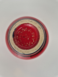 West-Germany Scheurich vaas 552 rood met blauw randje