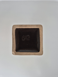 West-Germany Ruscha keramik vaas vierkant paars/zwart 812