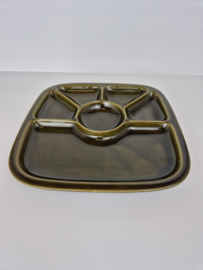 Fondue bord groen vierkant