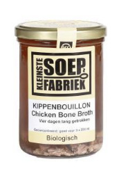 Biologische kippenbouillon van Kleinste Soepfabriek