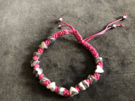 Armband love roze