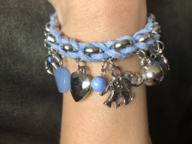 Armband bedels blauw