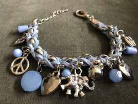 Armband bedels blauw