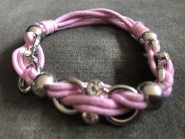 Armband elastiek roze