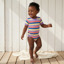 Romper Stripes mix Purple | Maxomorra