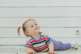 Romper Stripes mix Purple | Maxomorra