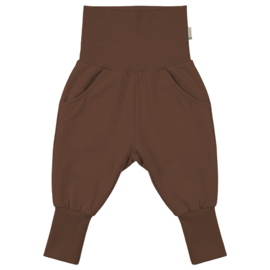 Broekje Waist Sweat Solid Brown | Maxomorra