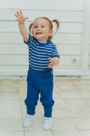 Broekje Rib Solid Blue | Maxomorra