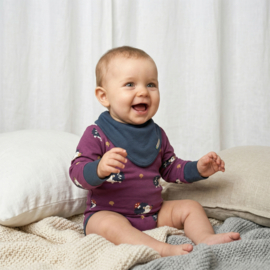 Dribble Bib Sweat Solid Blue | Maxomorra