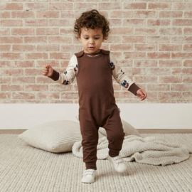 Speelpak Sweat Solid Brown | Maxomorra