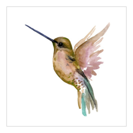 Cadeaukaartje - Kolibrie gold (6 stuks)