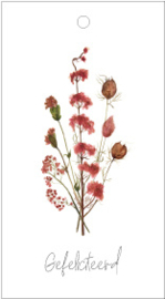 Cadeaulabel - Droogbloemen boeket (6 stuks)