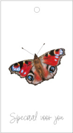 Cadeaulabel - Vlinder (6 stuks)