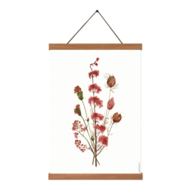 Droogbloemen poster - Lovely pink