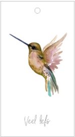 Cadeaulabel - Kolibrie (6 stuks)