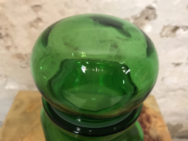 Vintage voorraadpotten groen glas