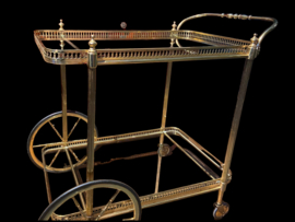 Hollywood regency serveerwagen, bar cart vintage Italië 🇮🇹