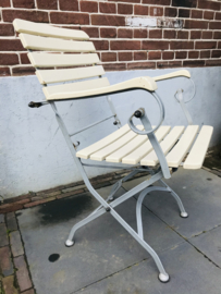 Brocante Franse style bistro set tuinstoelen, hardhout