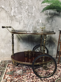 Vintage trolley bar cart theewagen, serveerwagen.