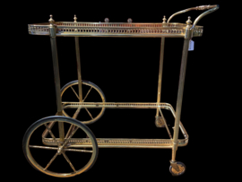 Hollywood regency serveerwagen, bar cart vintage Italië 🇮🇹