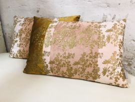 Goround kussen velours roze met goud