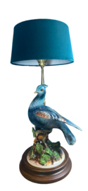 Vintage XL sfeerlamp/ tafellamp duif van porselein.