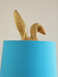 Sfeerlamp konijn Hiding Bunny goud / blauw lamp