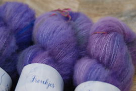Gekamde Merino zijde - Lavendel