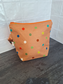 oranje stippen project bag