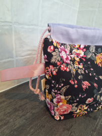 Lila bloemen Project bag