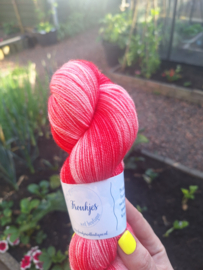 Aardbeien rood  - merino sock