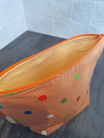 oranje stippen project bag