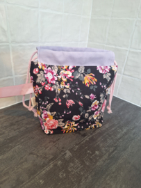 Lila bloemen Project bag