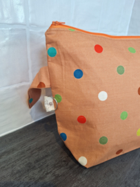 oranje stippen project bag