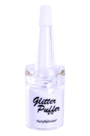 Glitter puffer pearl white